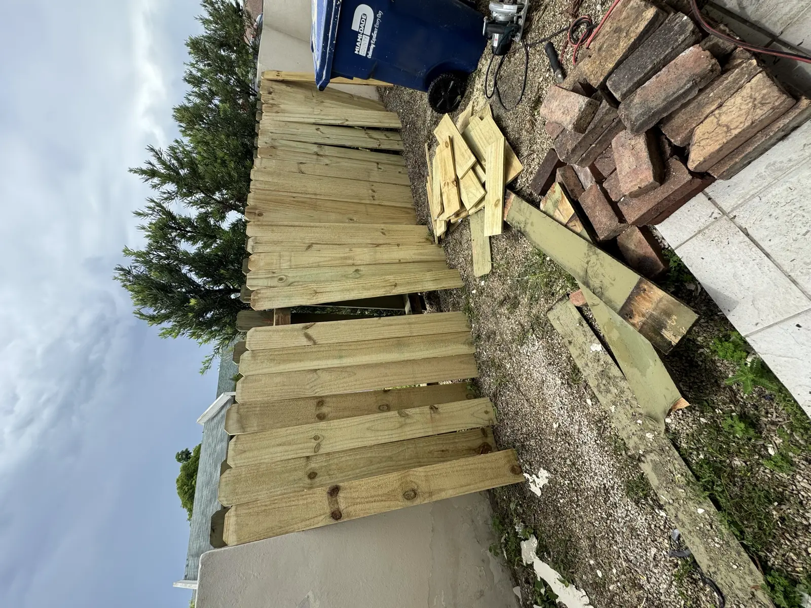 Wood Fence Repair and Painting, handyman services project photo 58