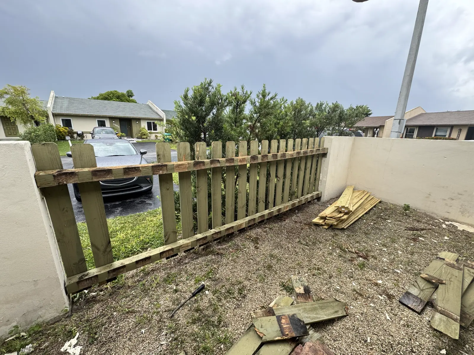Wood Fence Repair and Painting, handyman services project photo 59