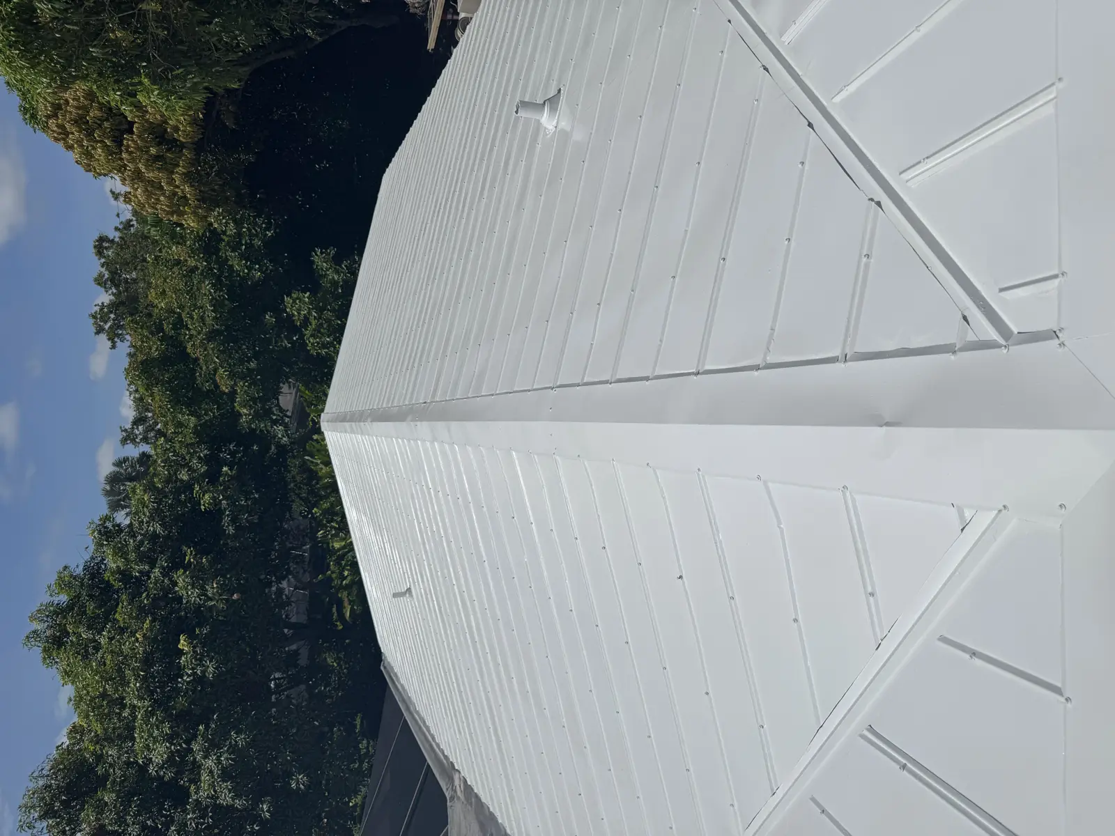 White Metal Roof Coating Restoration, roof coating project photo 75