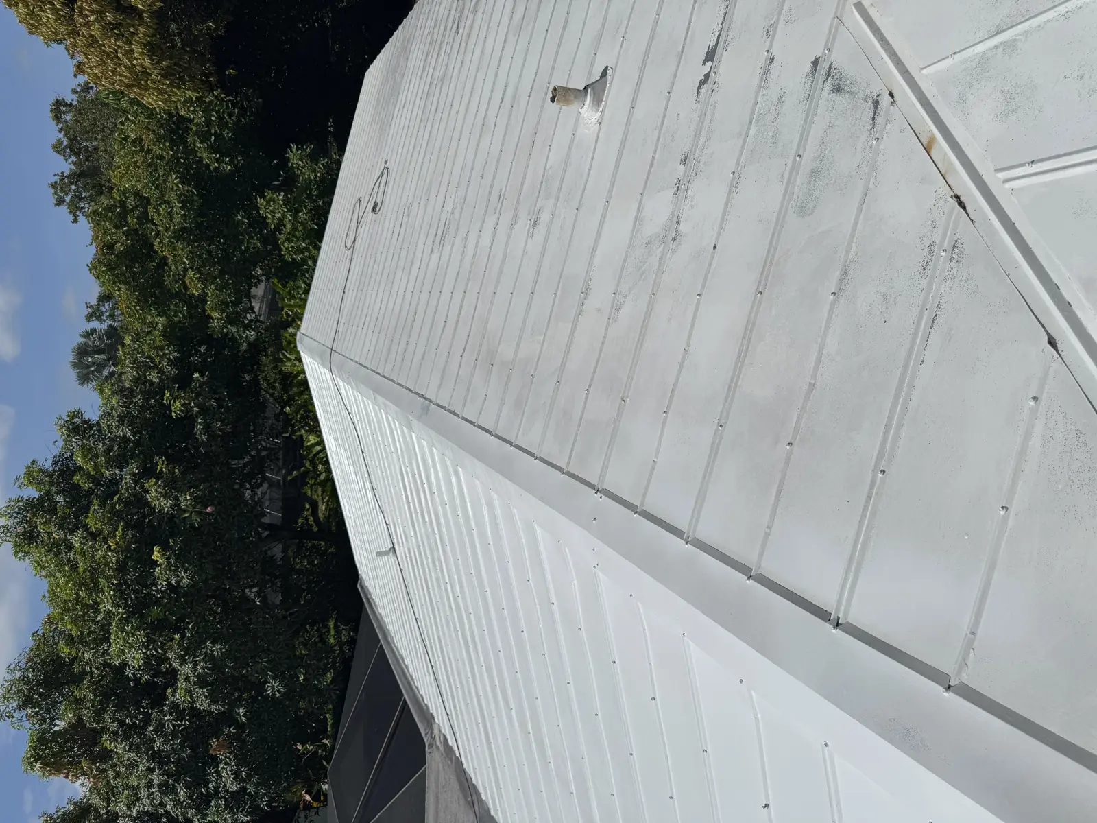 White Metal Roof Coating Restoration, roof coating project photo 76