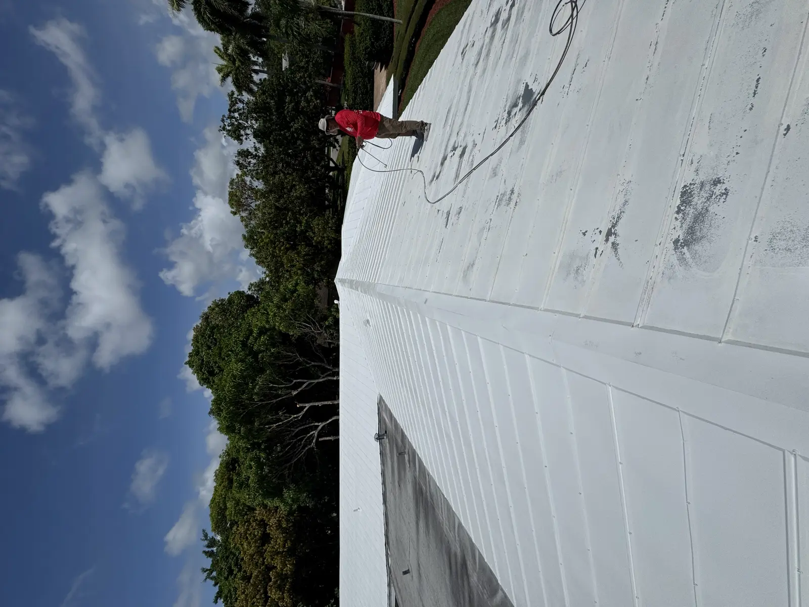 White Metal Roof Coating Restoration, roof coating project photo 78