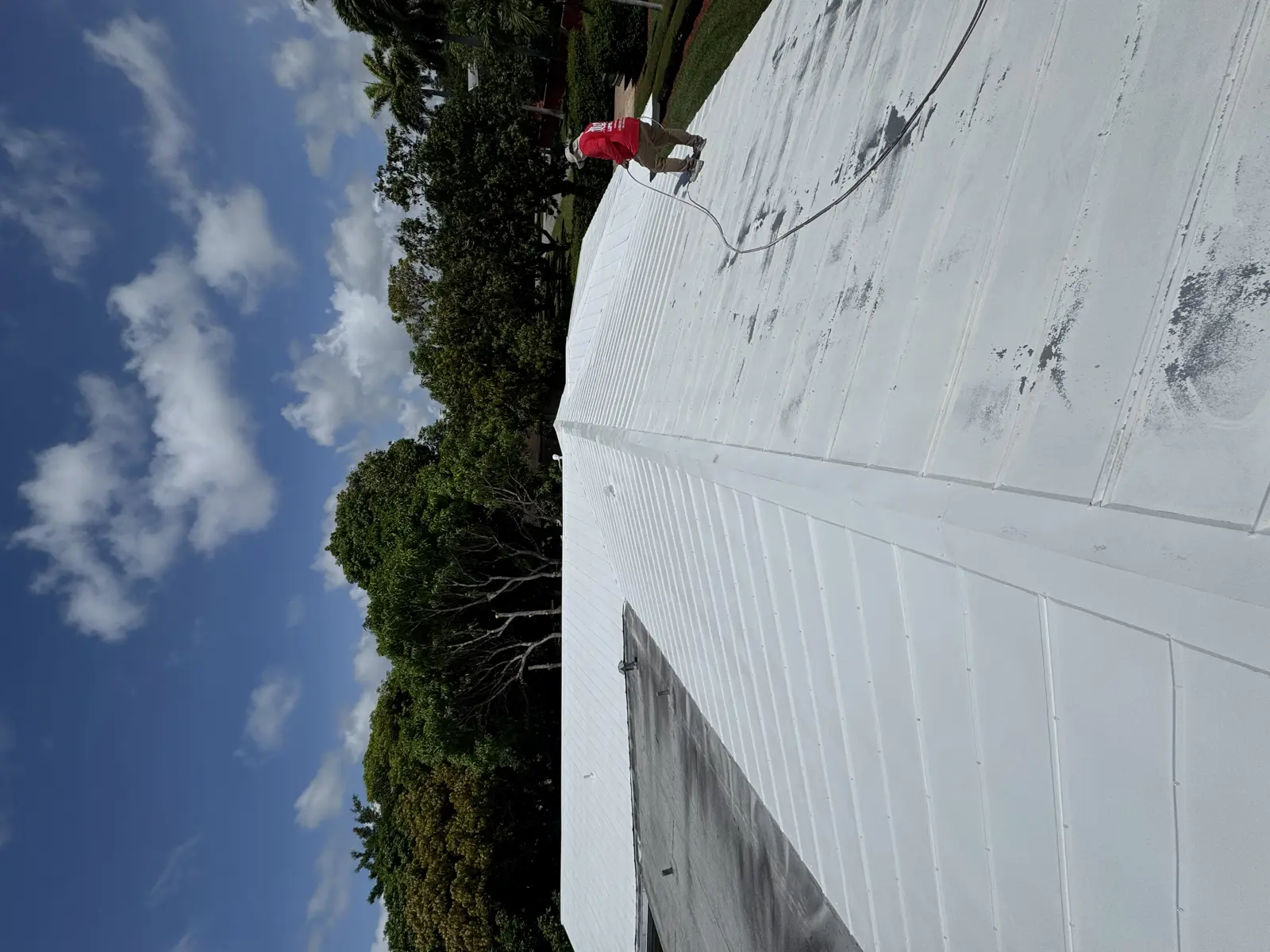 White Metal Roof Coating Restoration, roof coating project photo 79