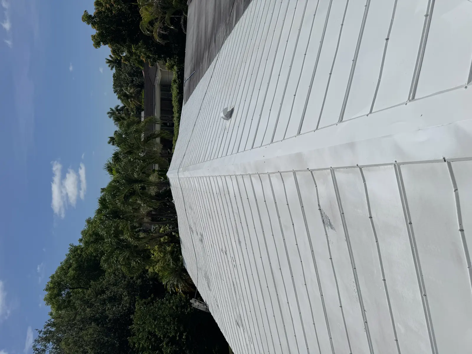 White Metal Roof Coating Restoration, roof coating project photo 82
