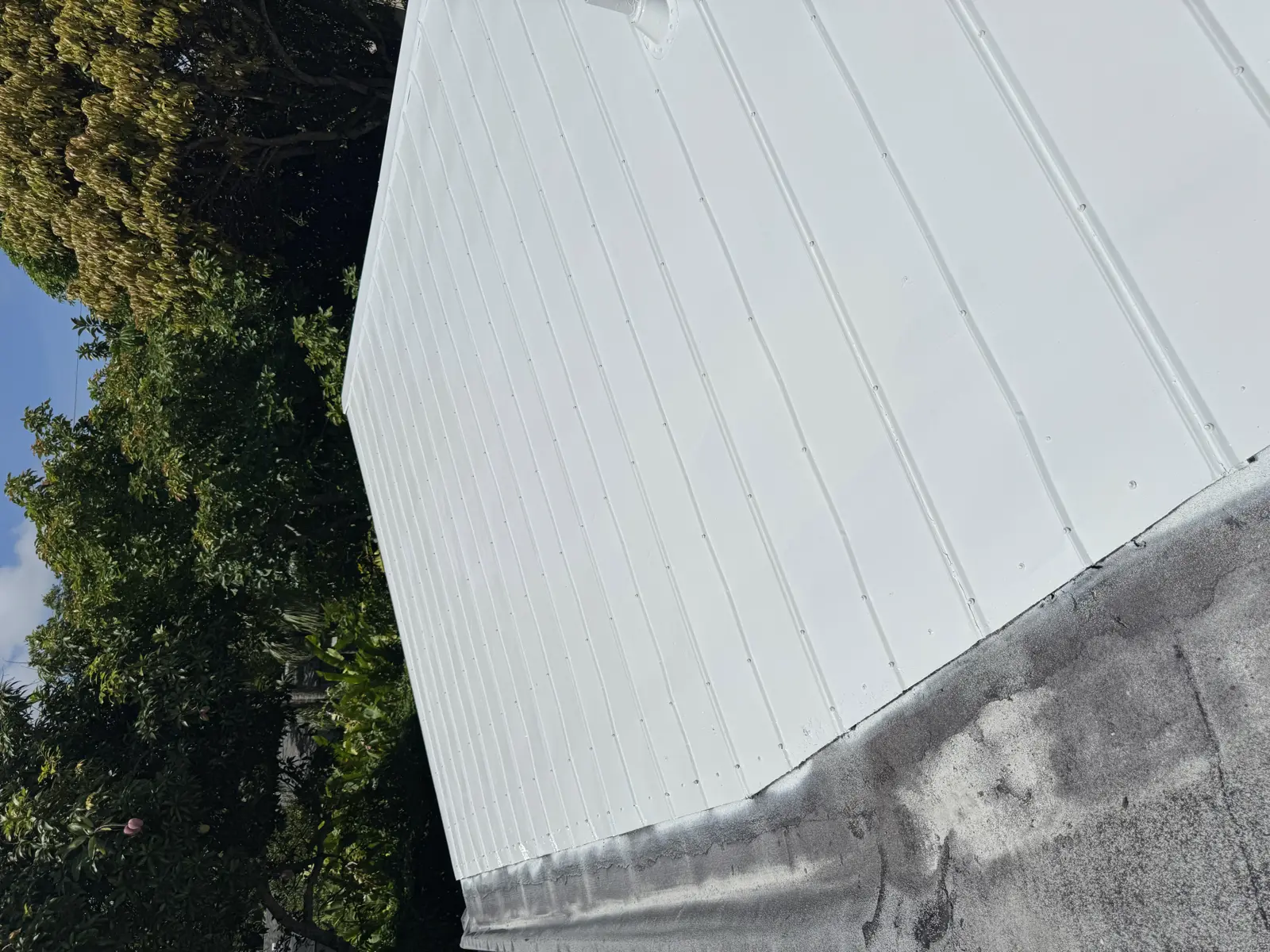 White Metal Roof Coating Restoration, roof coating project photo 83