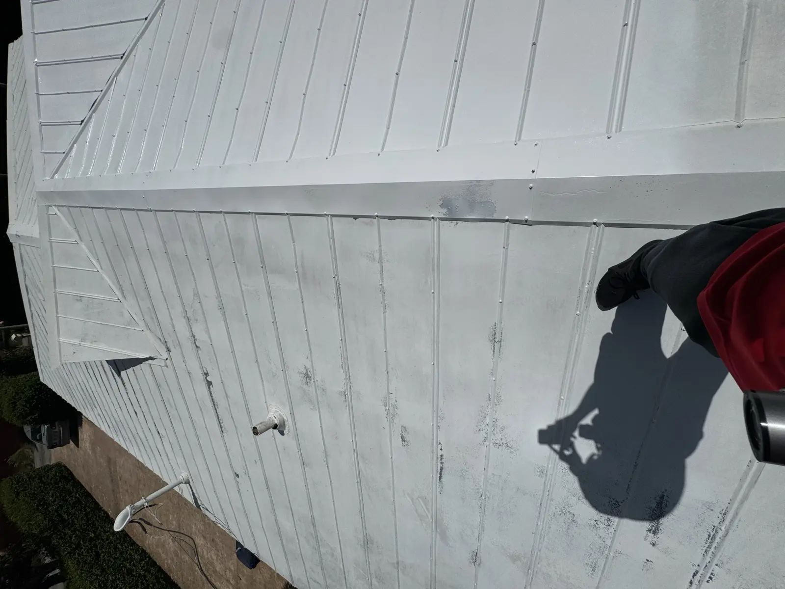 White Metal Roof Coating Restoration, roof coating project photo 85
