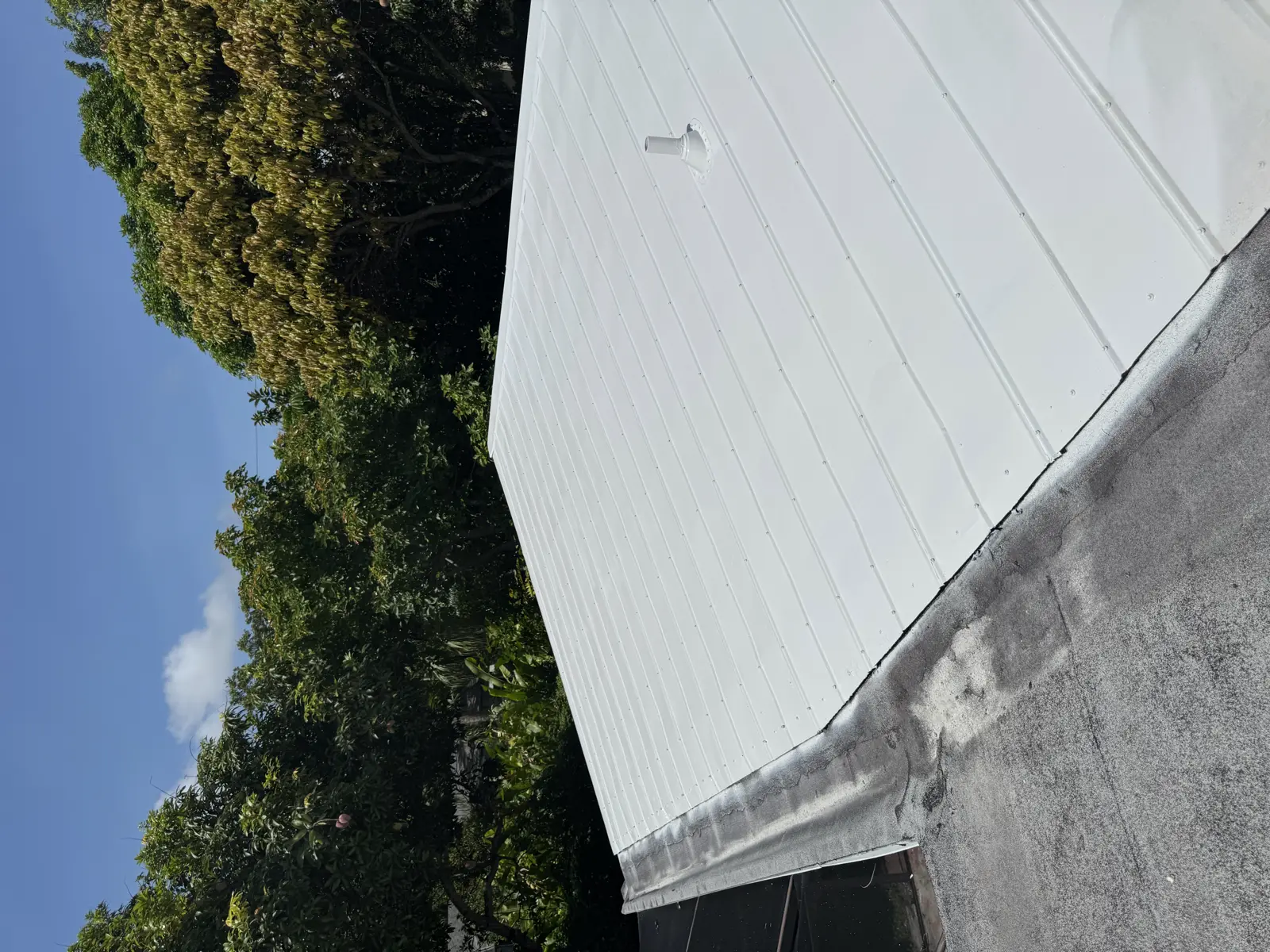 White Metal Roof Coating Restoration, roof coating project photo 86