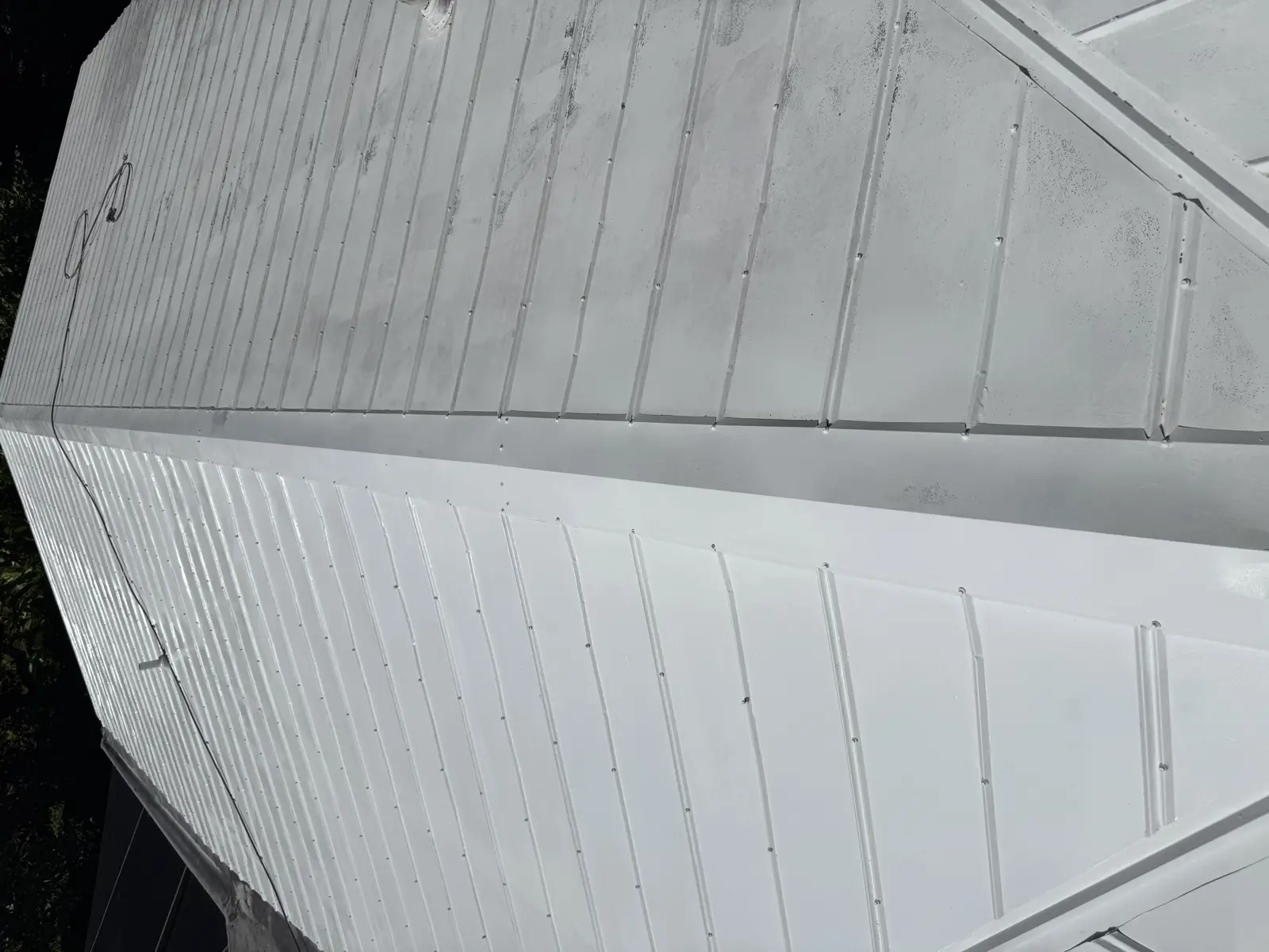 White Metal Roof Coating Restoration, roof coating project photo 87