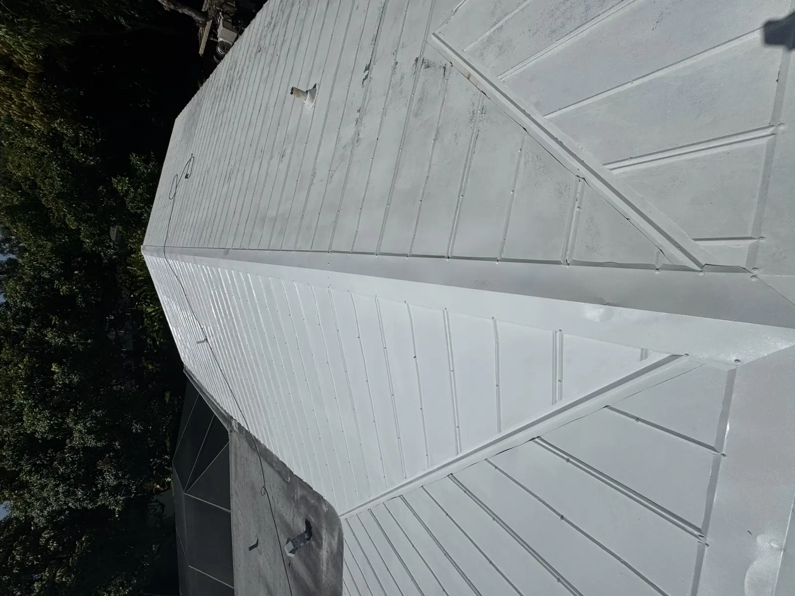 White Metal Roof Coating Restoration, roof coating project photo 88