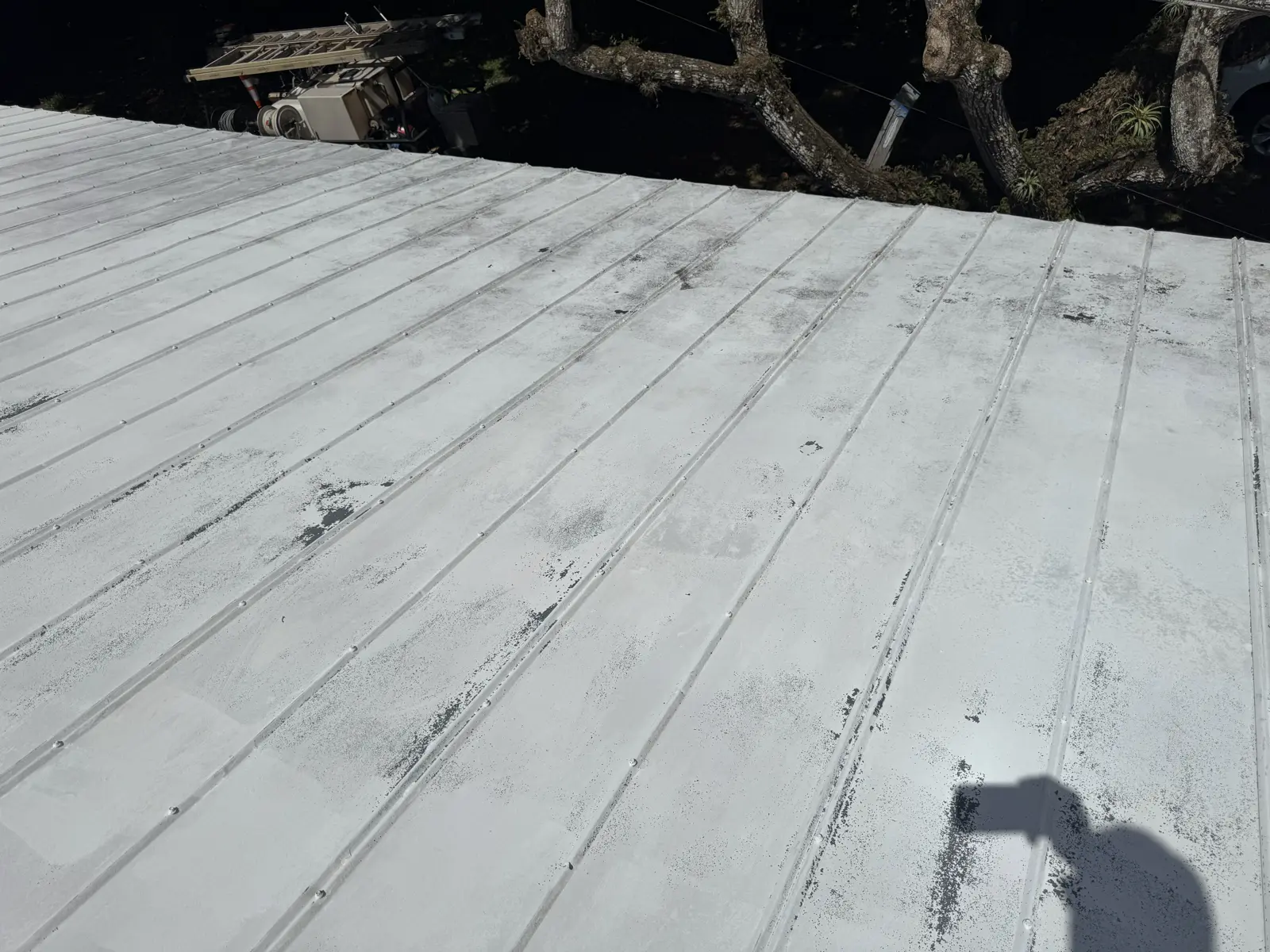 White Metal Roof Coating Restoration, roof coating project photo 93