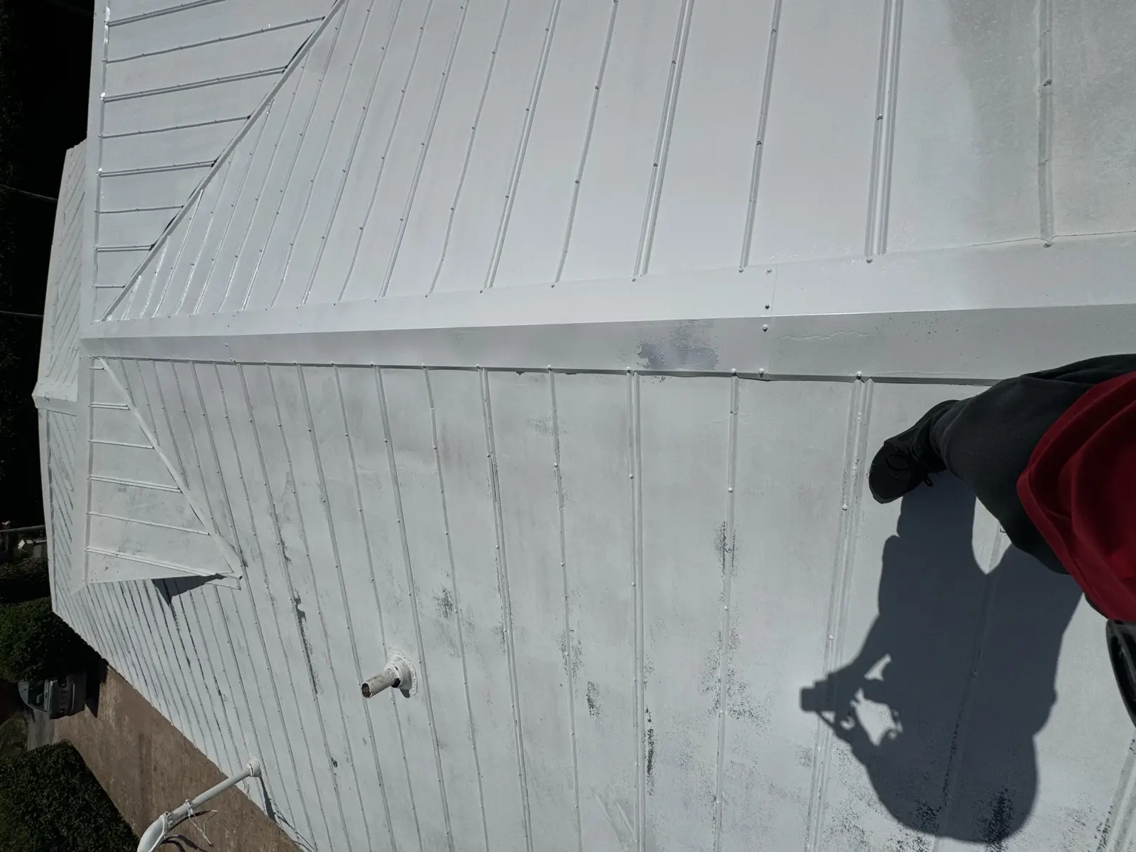 White Metal Roof Coating Restoration, roof coating project photo 94
