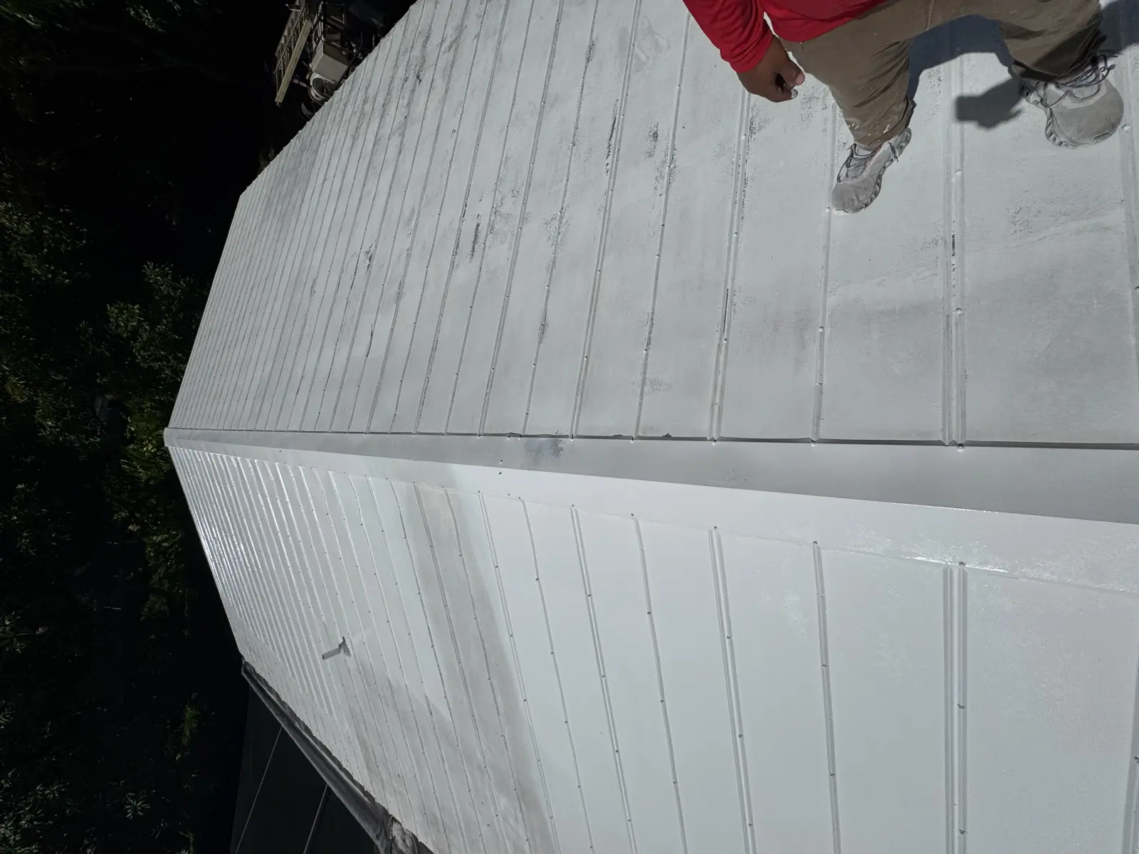 White Metal Roof Coating Restoration, roof coating project photo 95