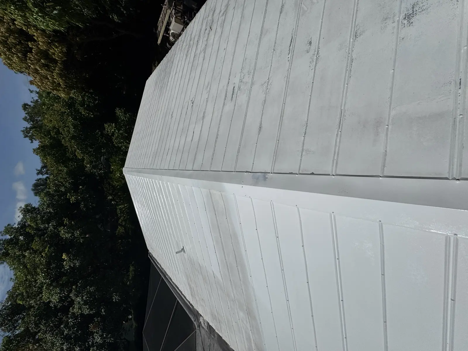 White Metal Roof Coating Restoration, roof coating project photo 97