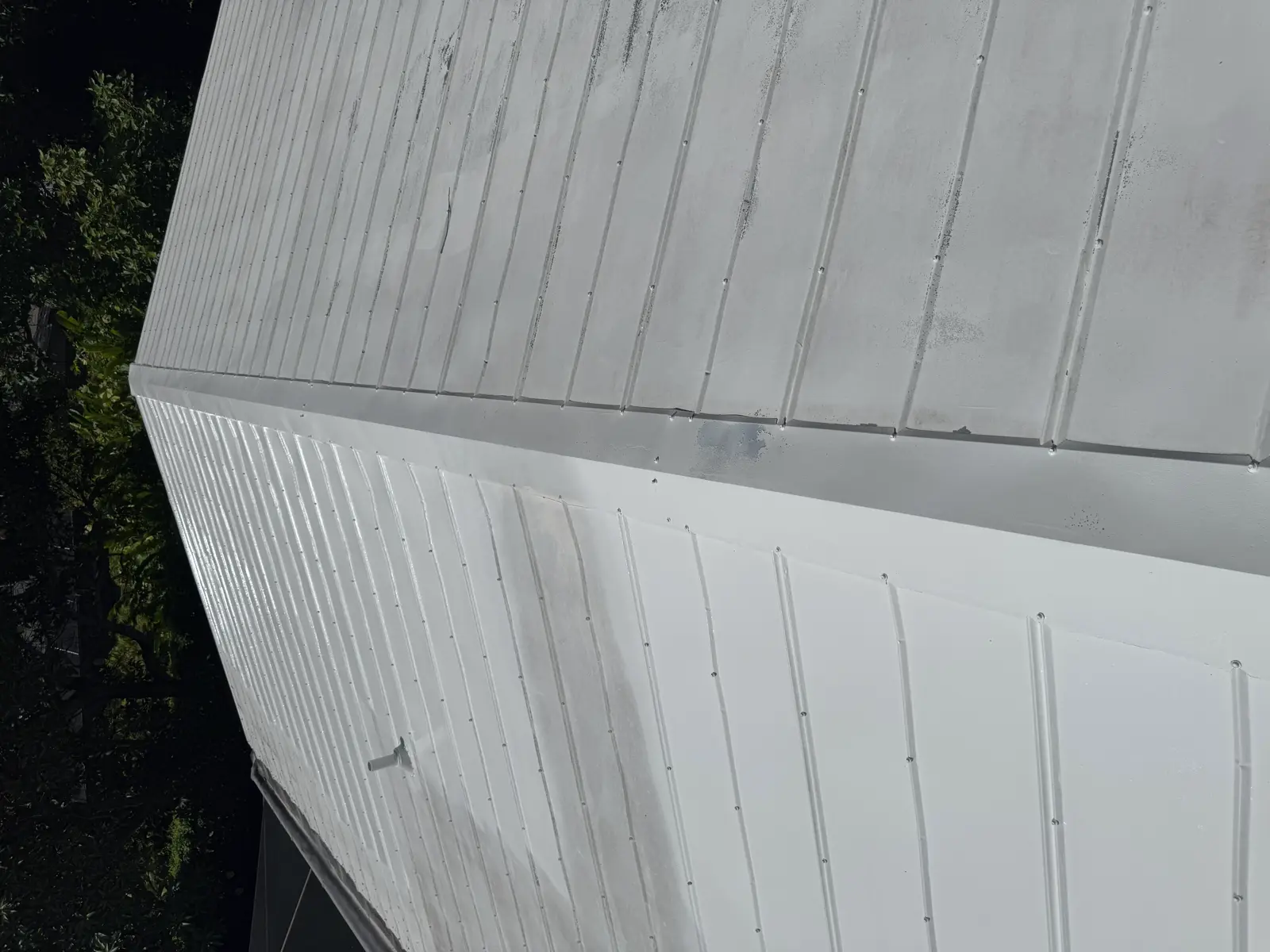 White Metal Roof Coating Restoration, roof coating project photo 98