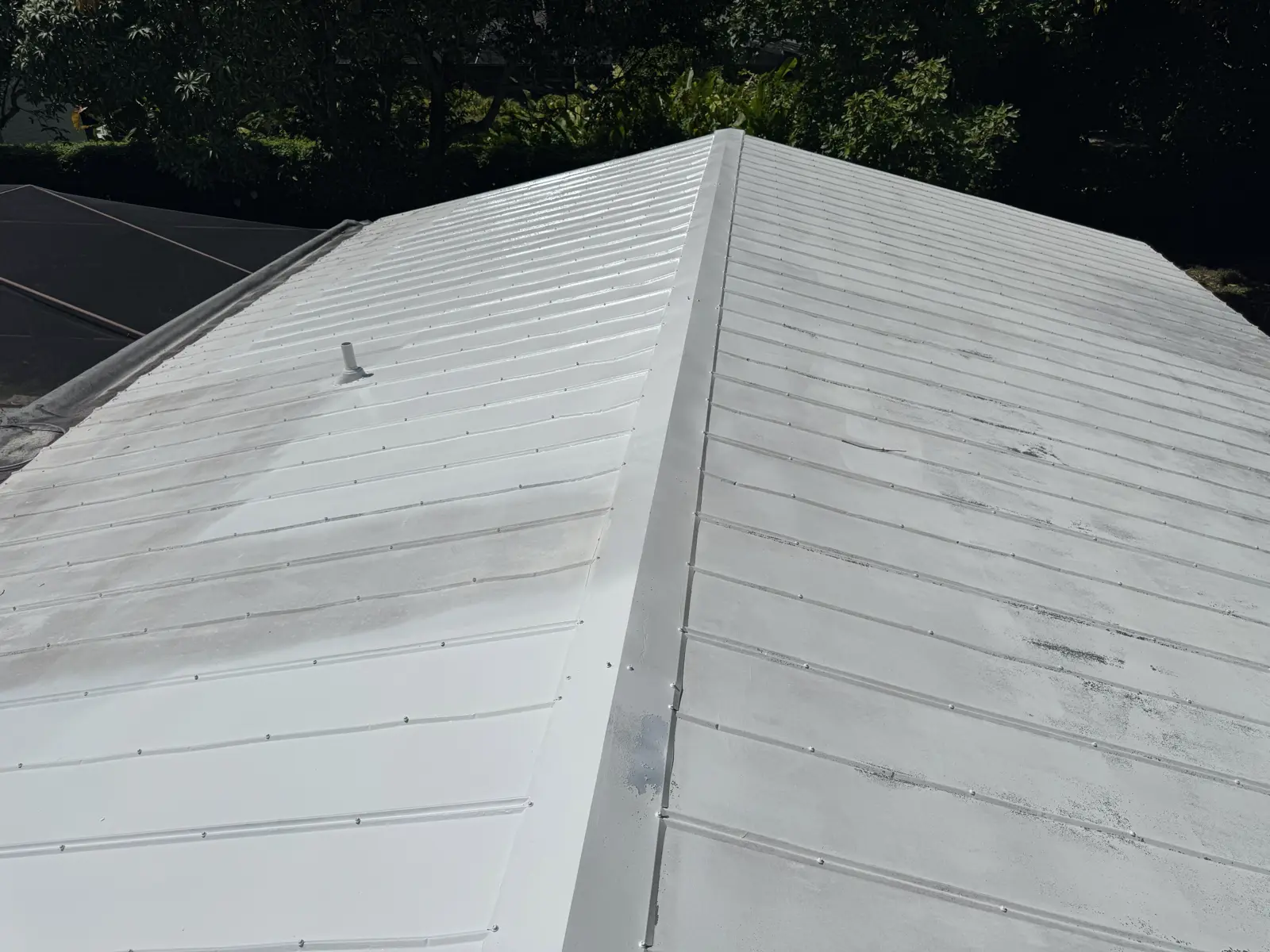 White Metal Roof Coating Restoration, roof coating project photo 99