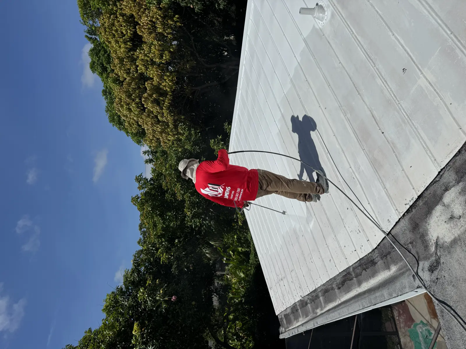 White Metal Roof Coating Restoration, roof coating project photo 103