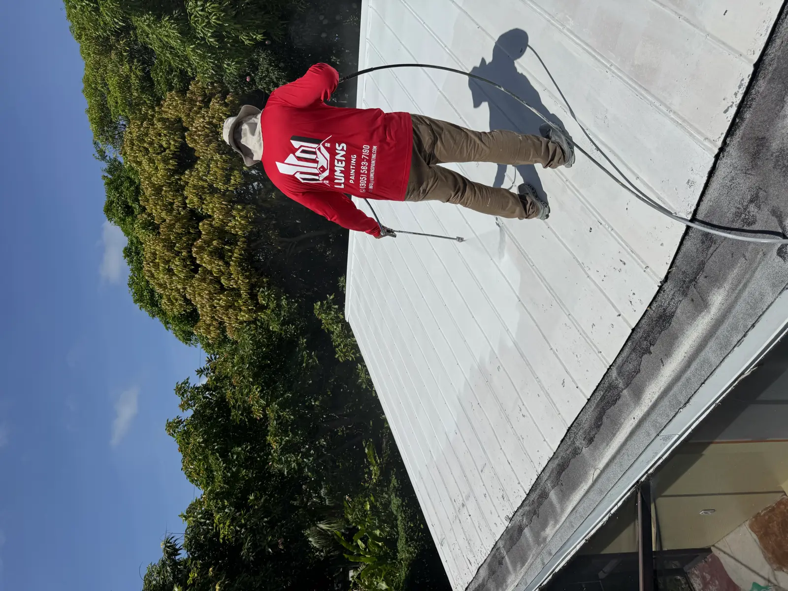 White Metal Roof Coating Restoration, roof coating project photo 104
