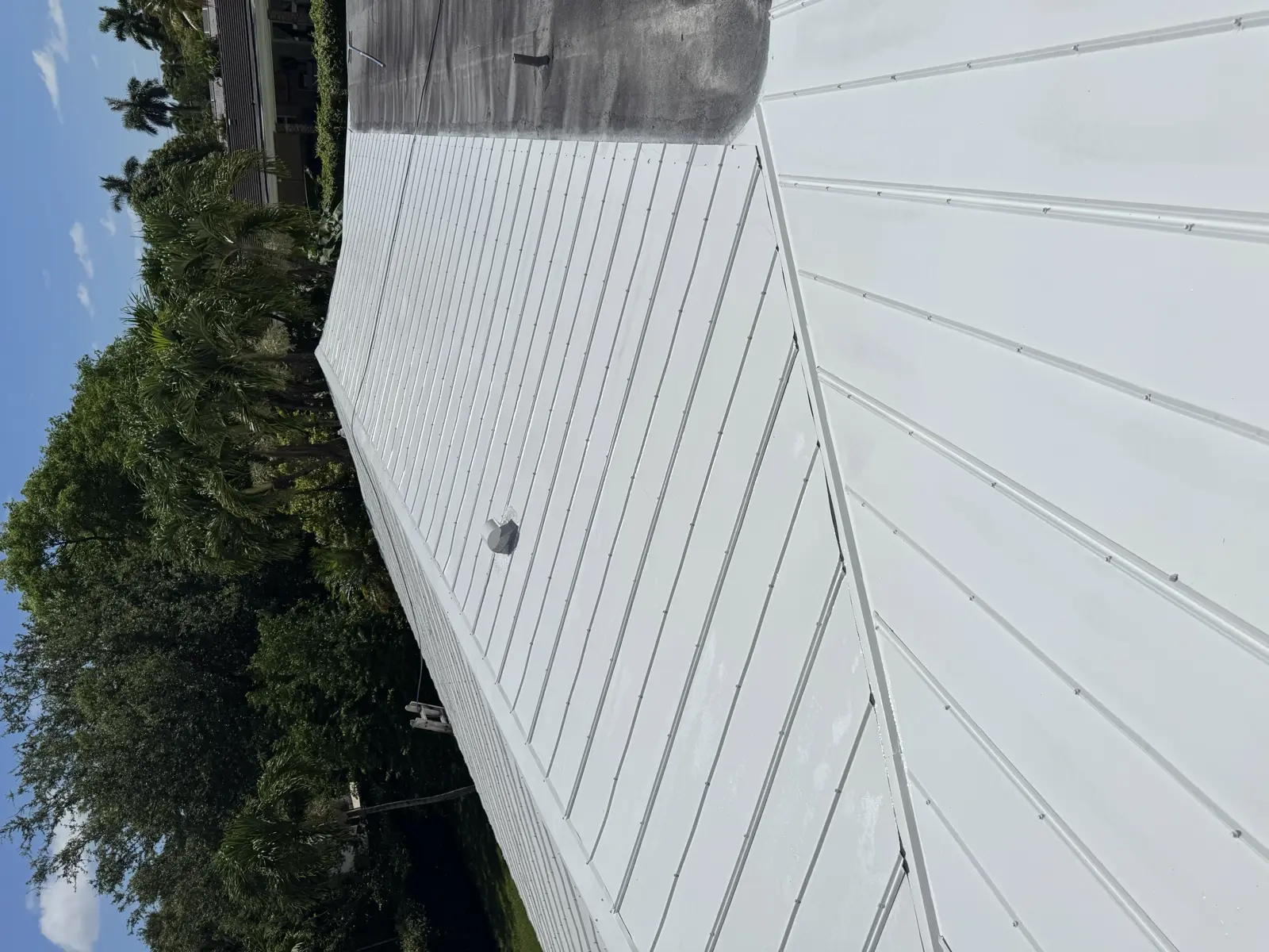 White Metal Roof Coating Restoration, roof coating project photo 106