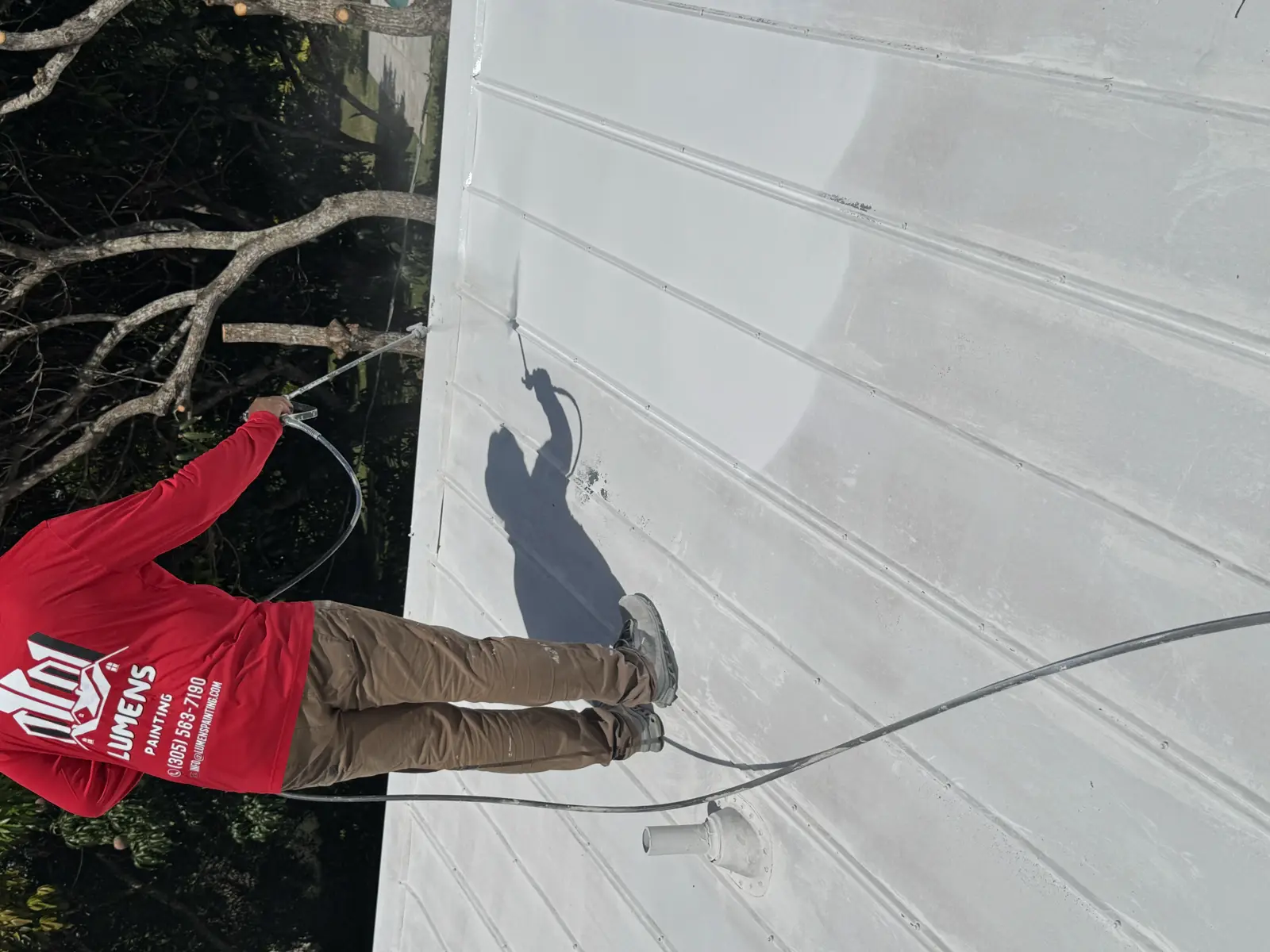 White Metal Roof Coating Restoration, roof coating project photo 111