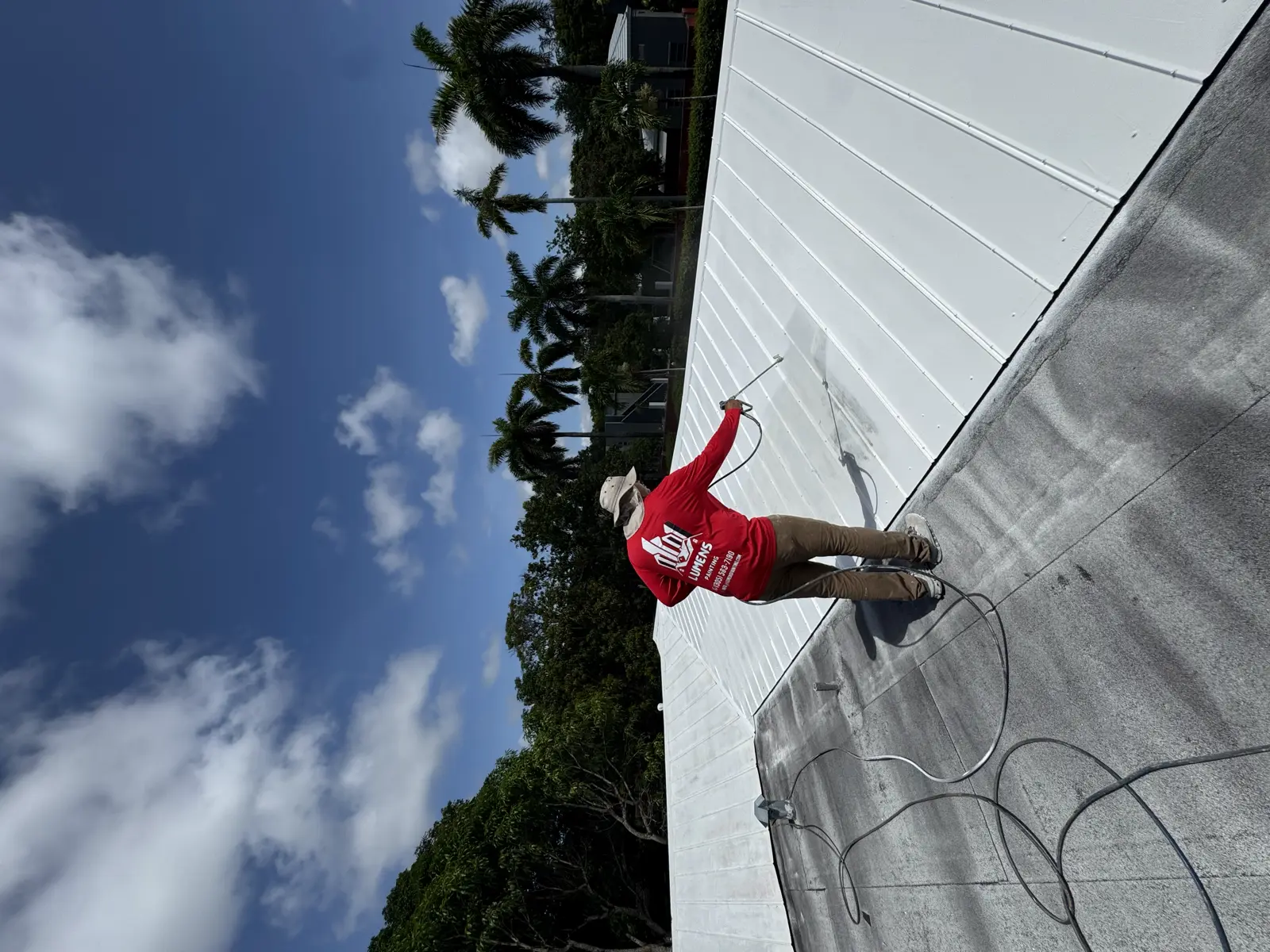 White Metal Roof Coating Restoration, roof coating project photo 117