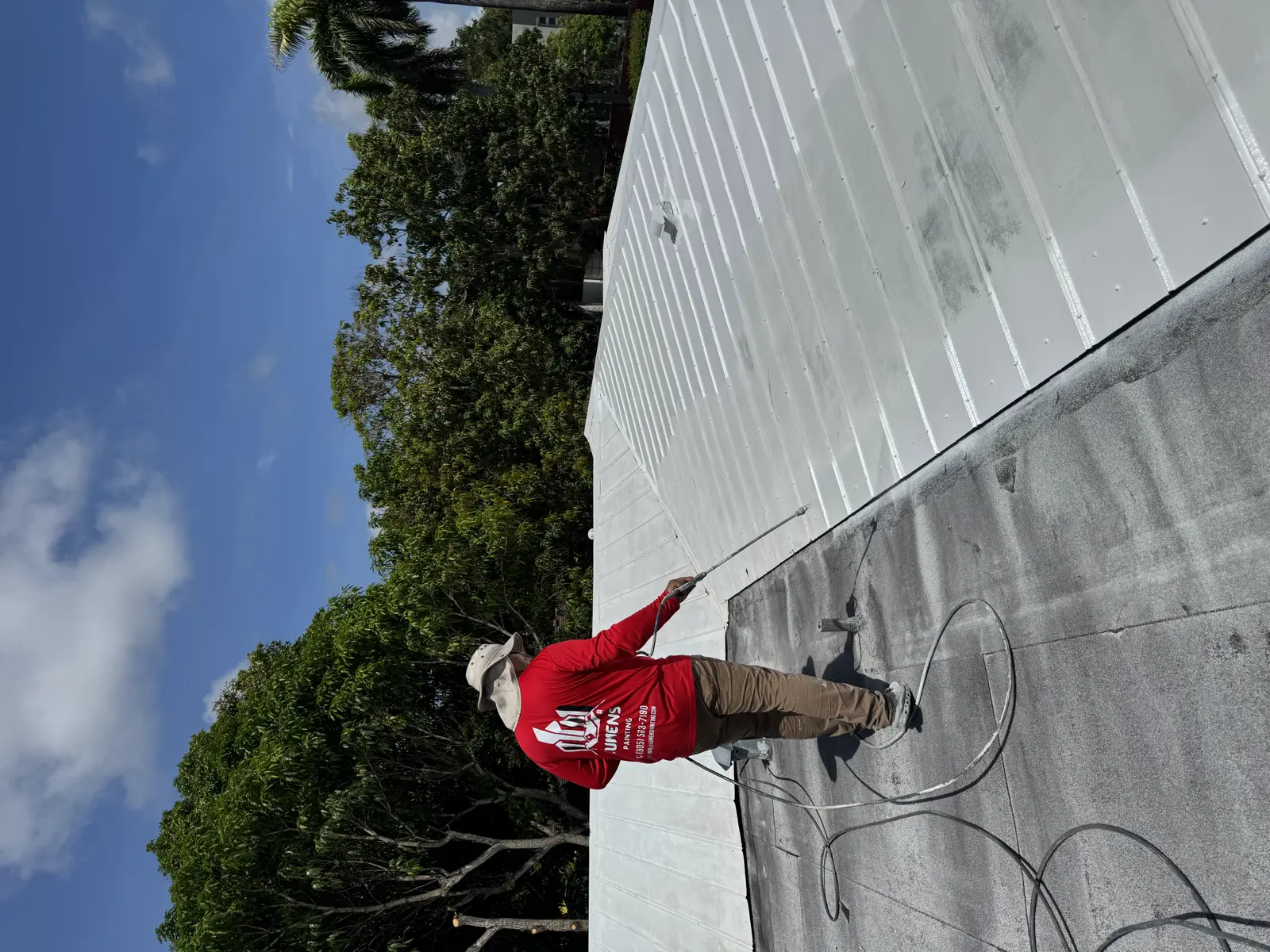 White Metal Roof Coating Restoration, roof coating project photo 118