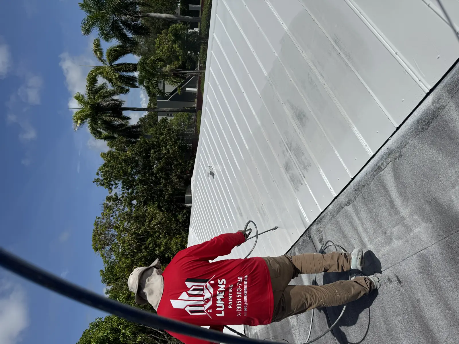 White Metal Roof Coating Restoration, roof coating project photo 120