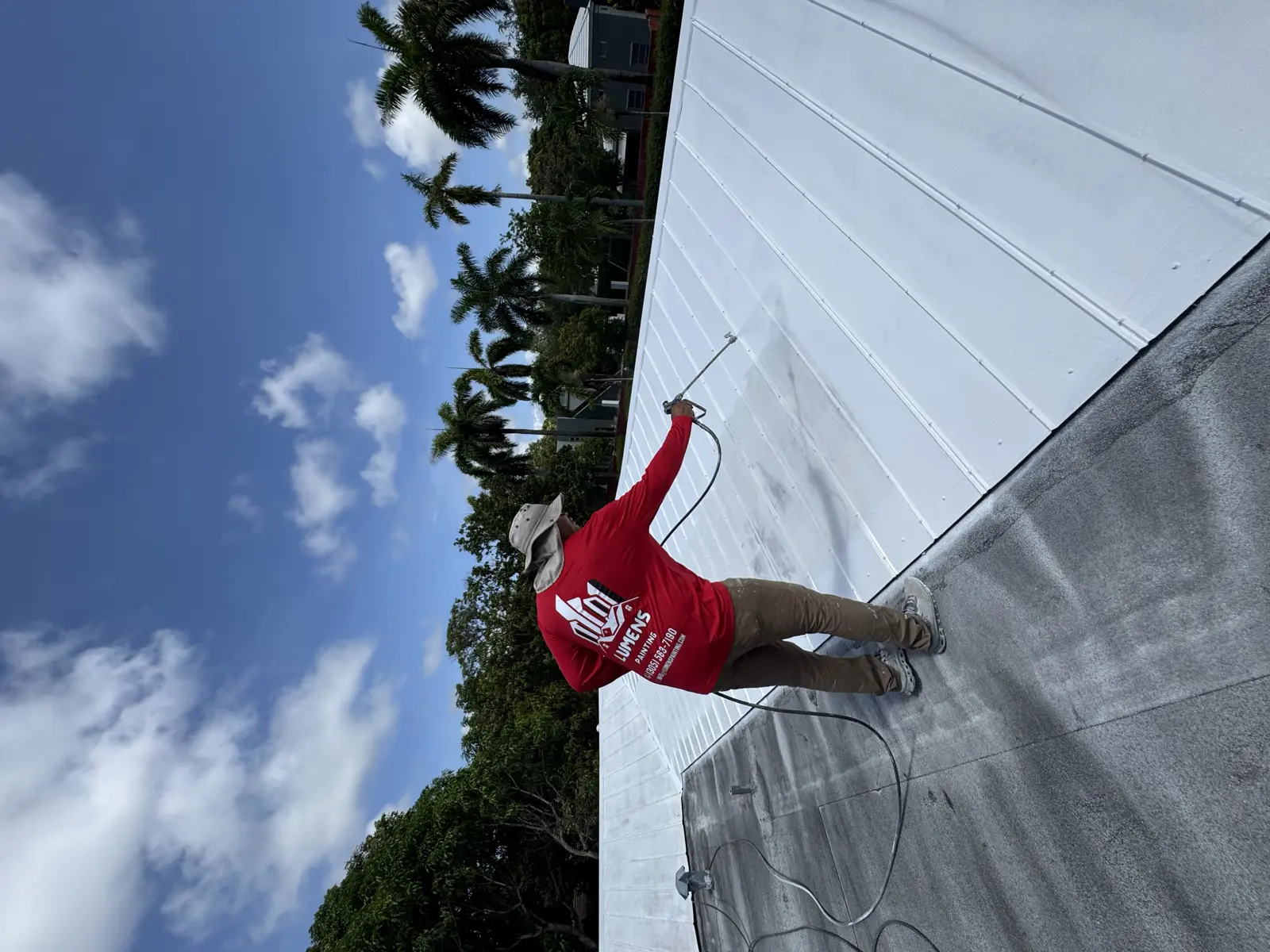 White Metal Roof Coating Restoration, roof coating project photo 121
