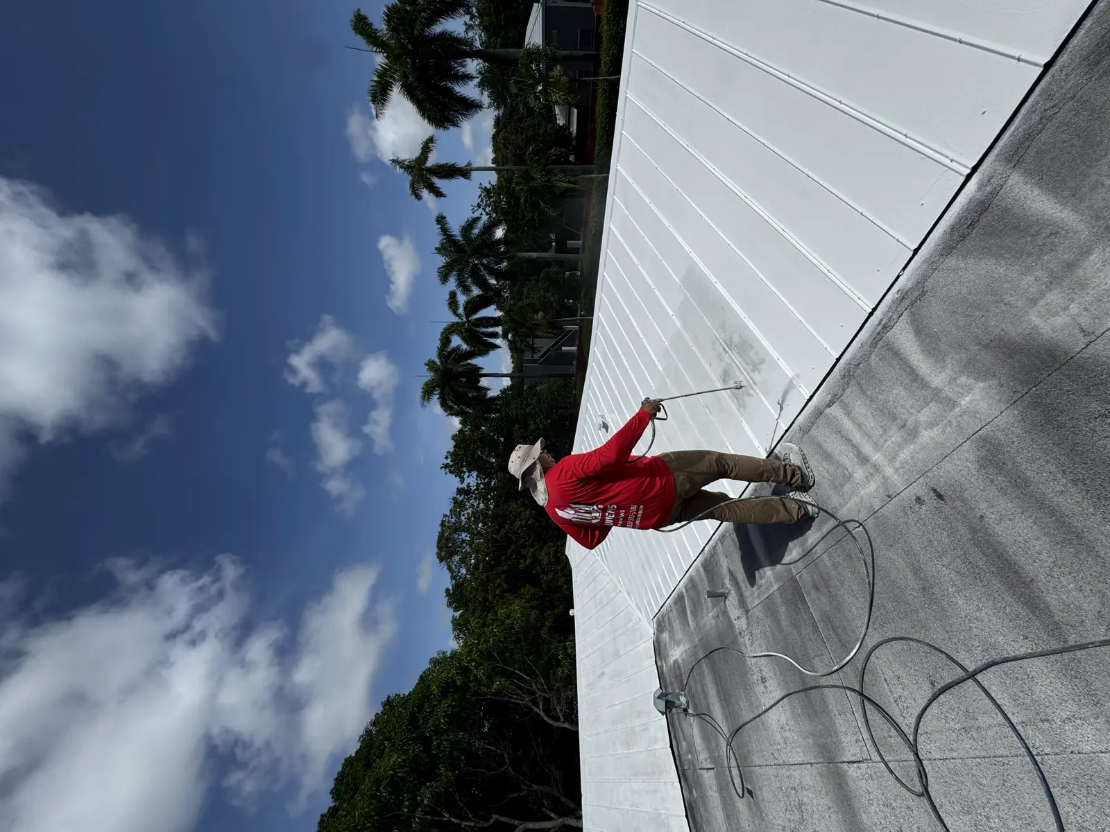 White Metal Roof Coating Restoration, roof coating project photo 122