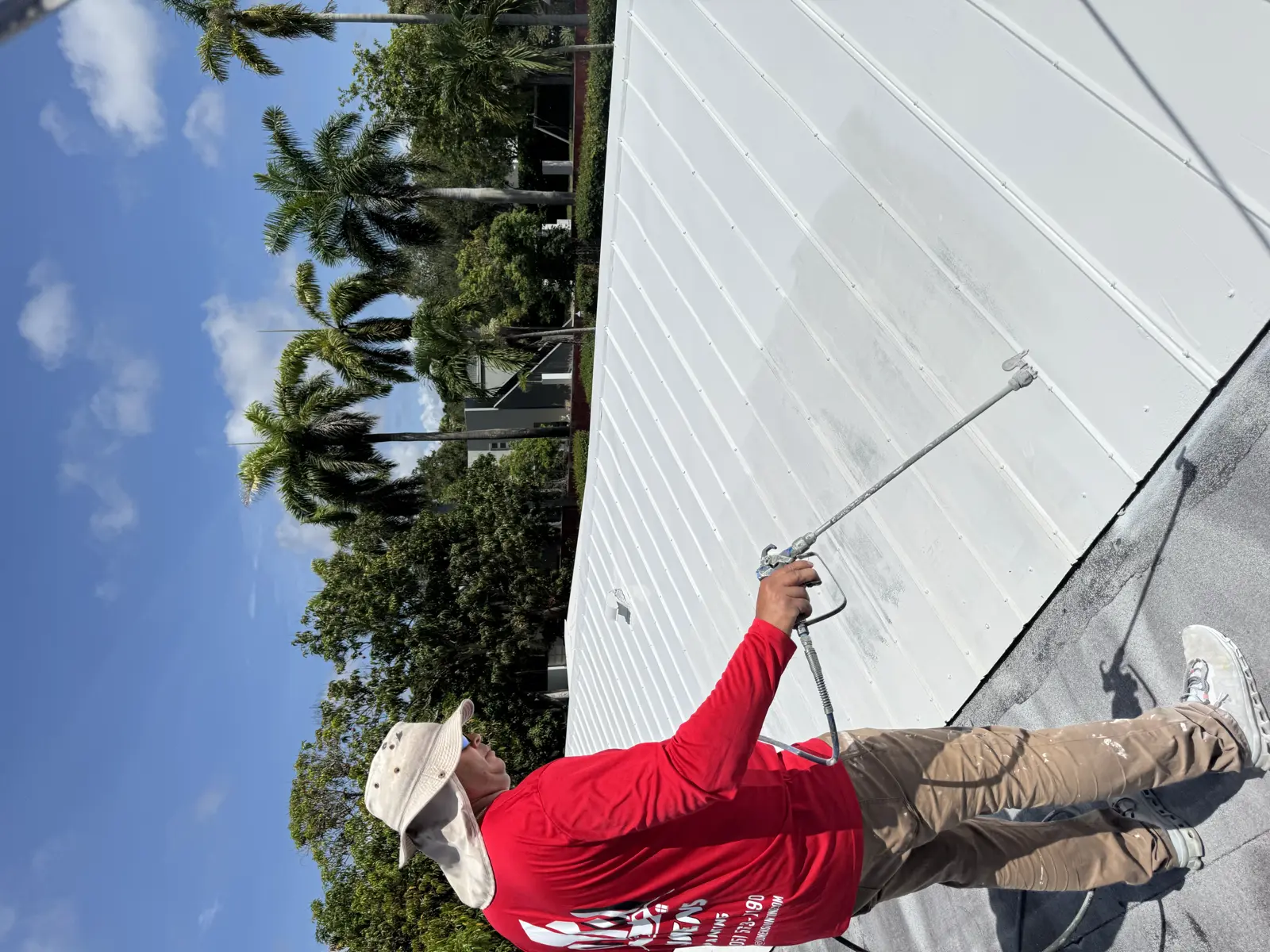 White Metal Roof Coating Restoration, roof coating project photo 123