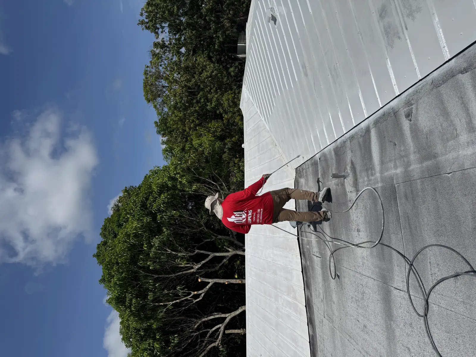 White Metal Roof Coating Restoration, roof coating project photo 126