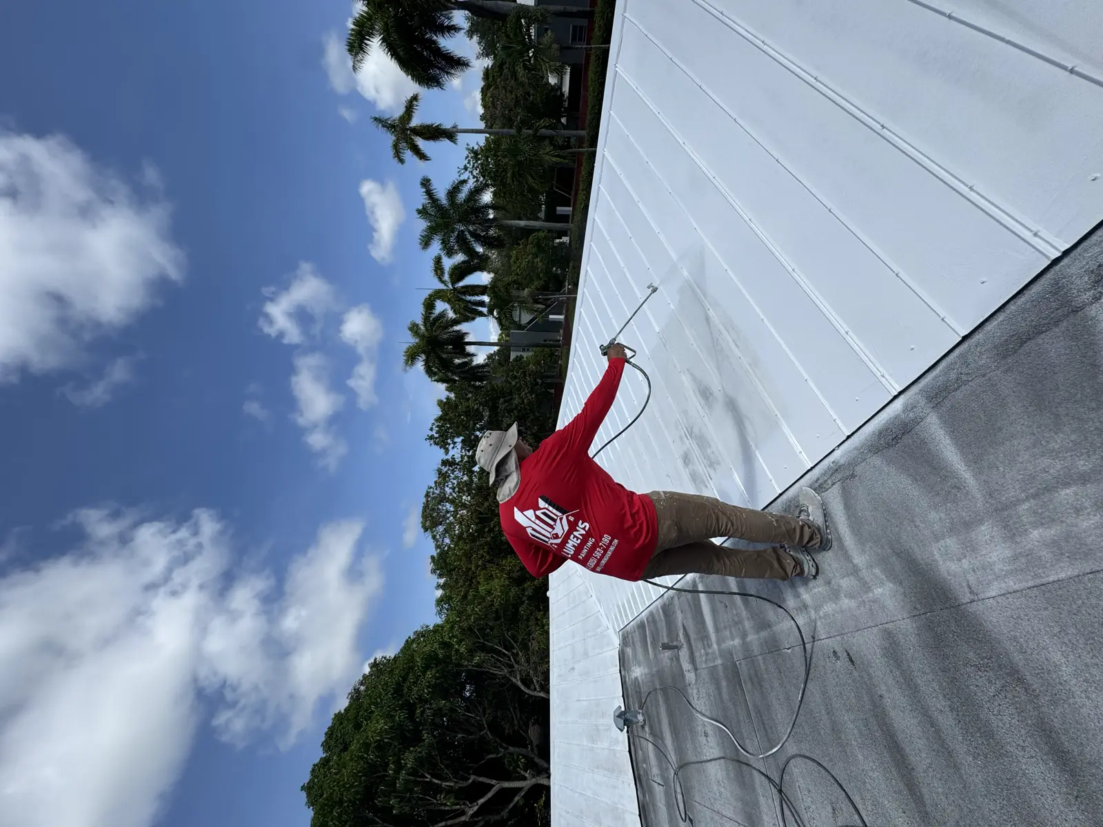 White Metal Roof Coating Restoration, roof coating project photo 127