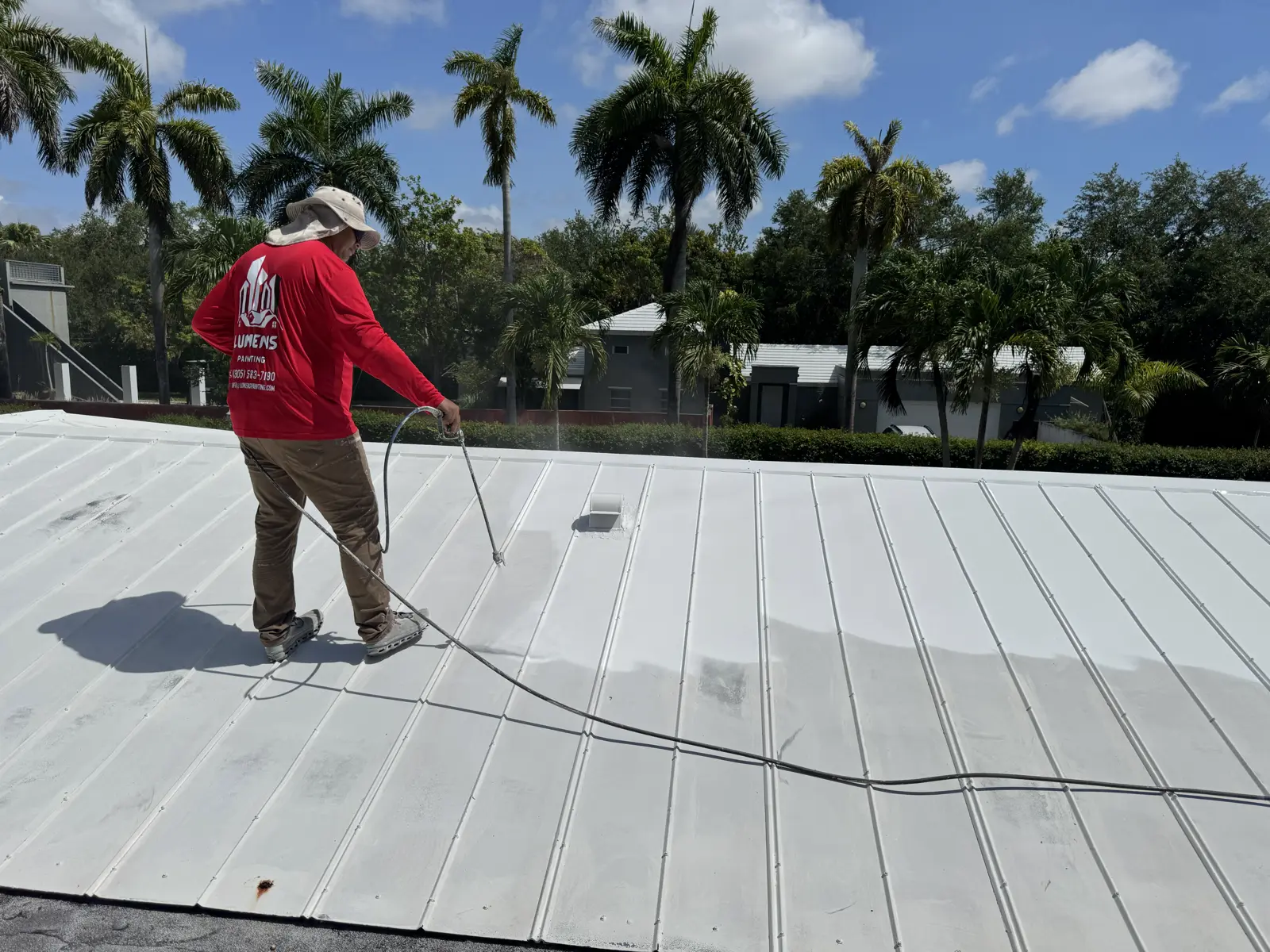 White Metal Roof Coating Restoration, roof coating project photo 128