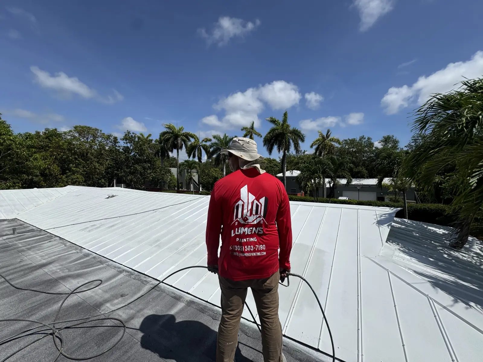 White Metal Roof Coating Restoration, roof coating project photo 130