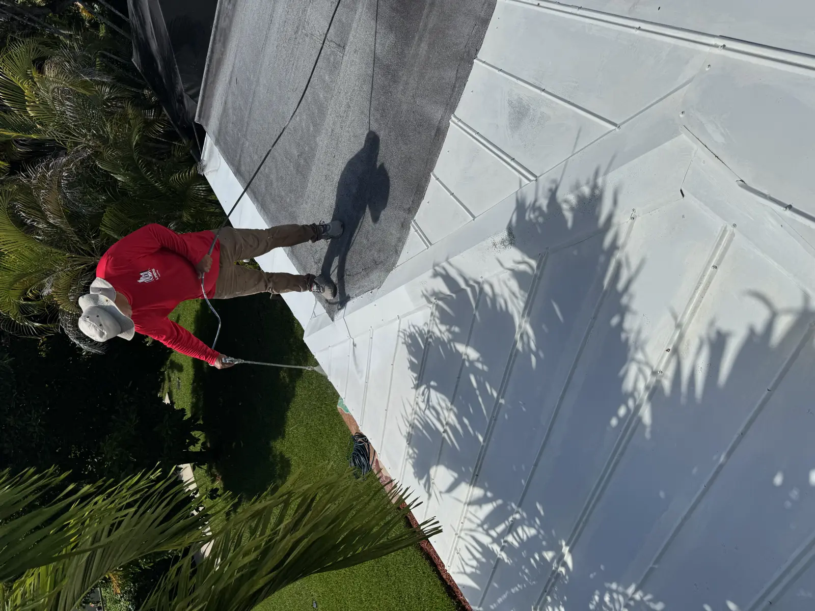 White Metal Roof Coating Restoration, roof coating project photo 134