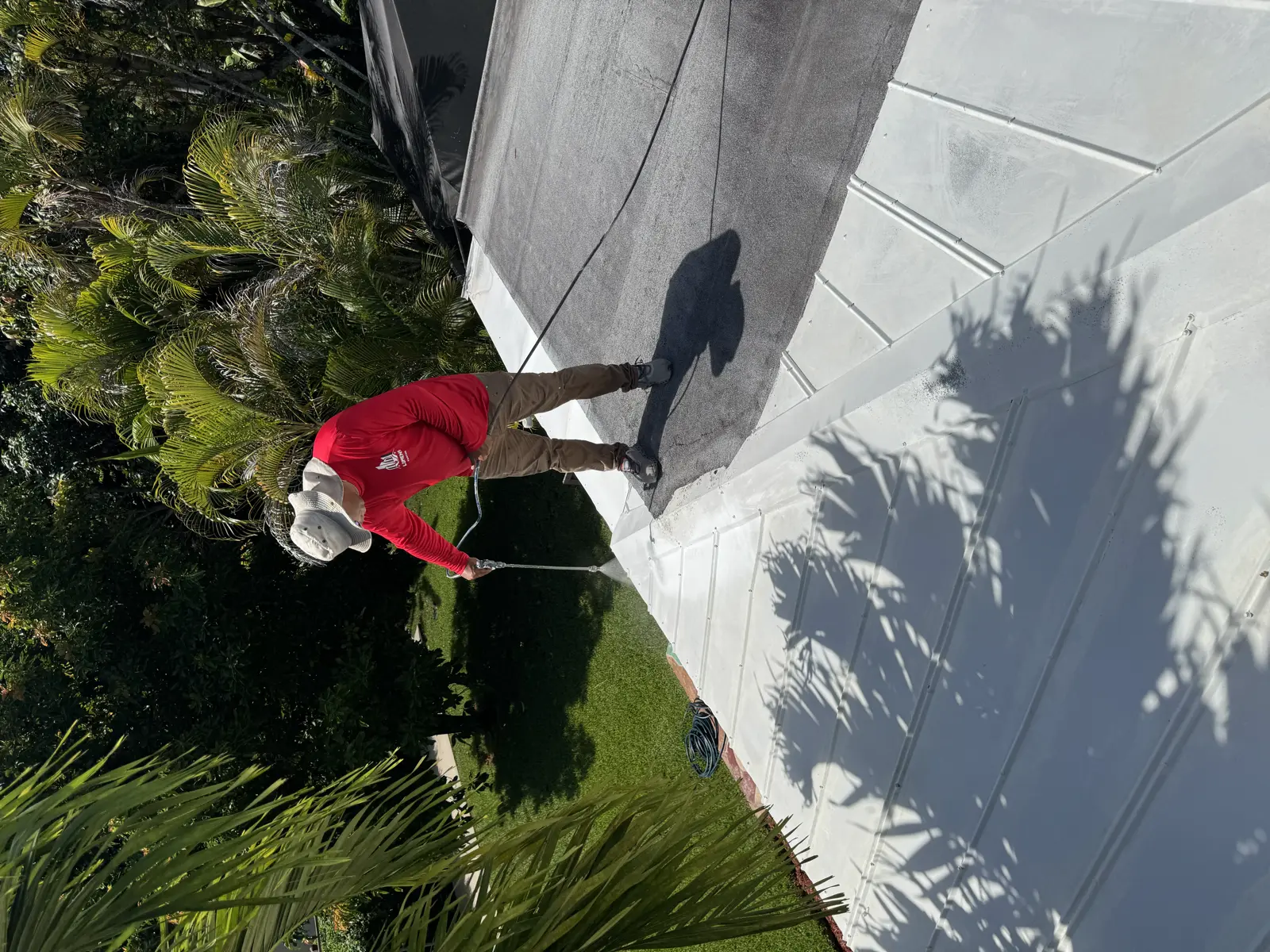 White Metal Roof Coating Restoration, roof coating project photo 143