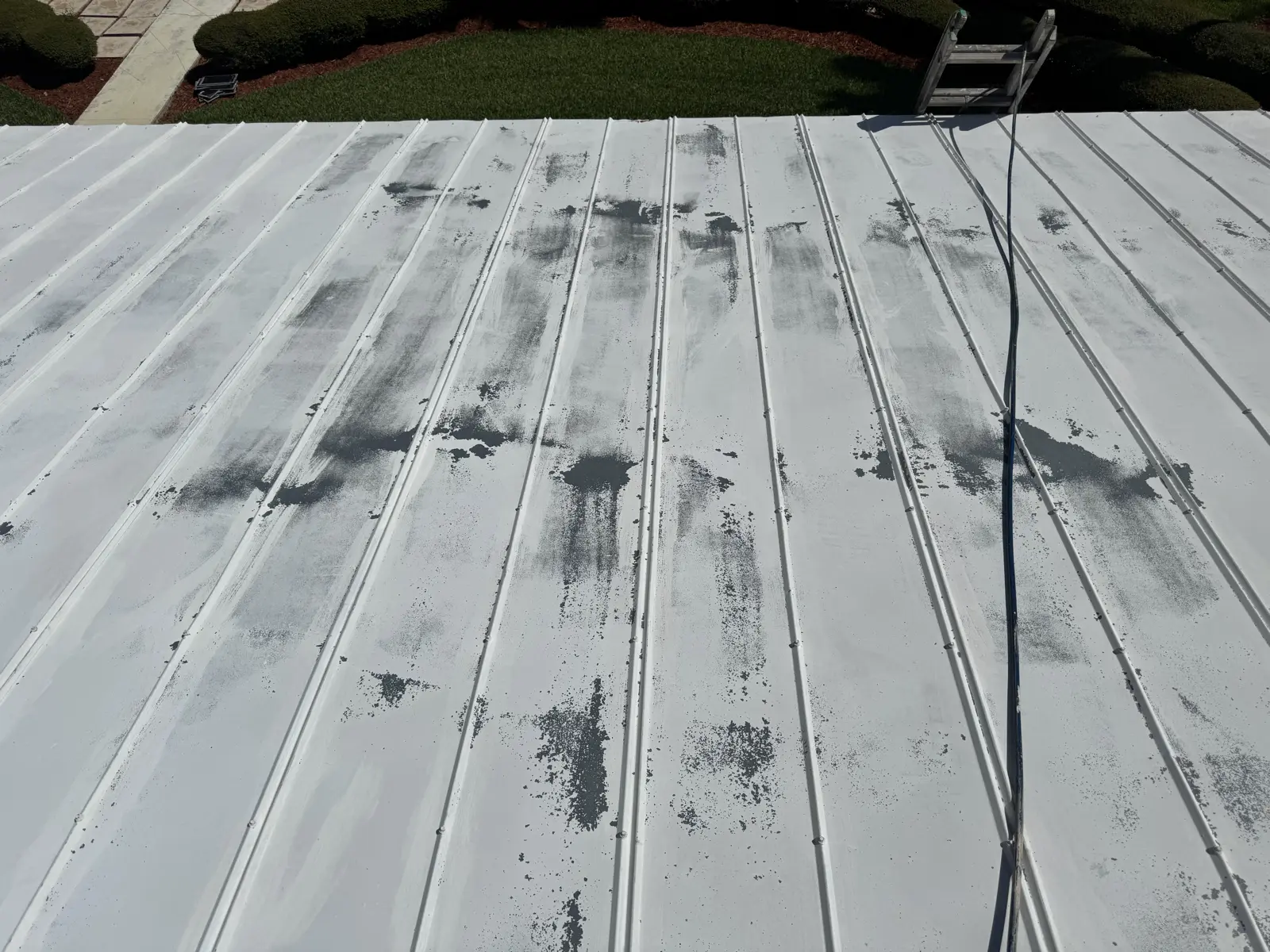 White Metal Roof Coating Restoration, roof coating project photo 145