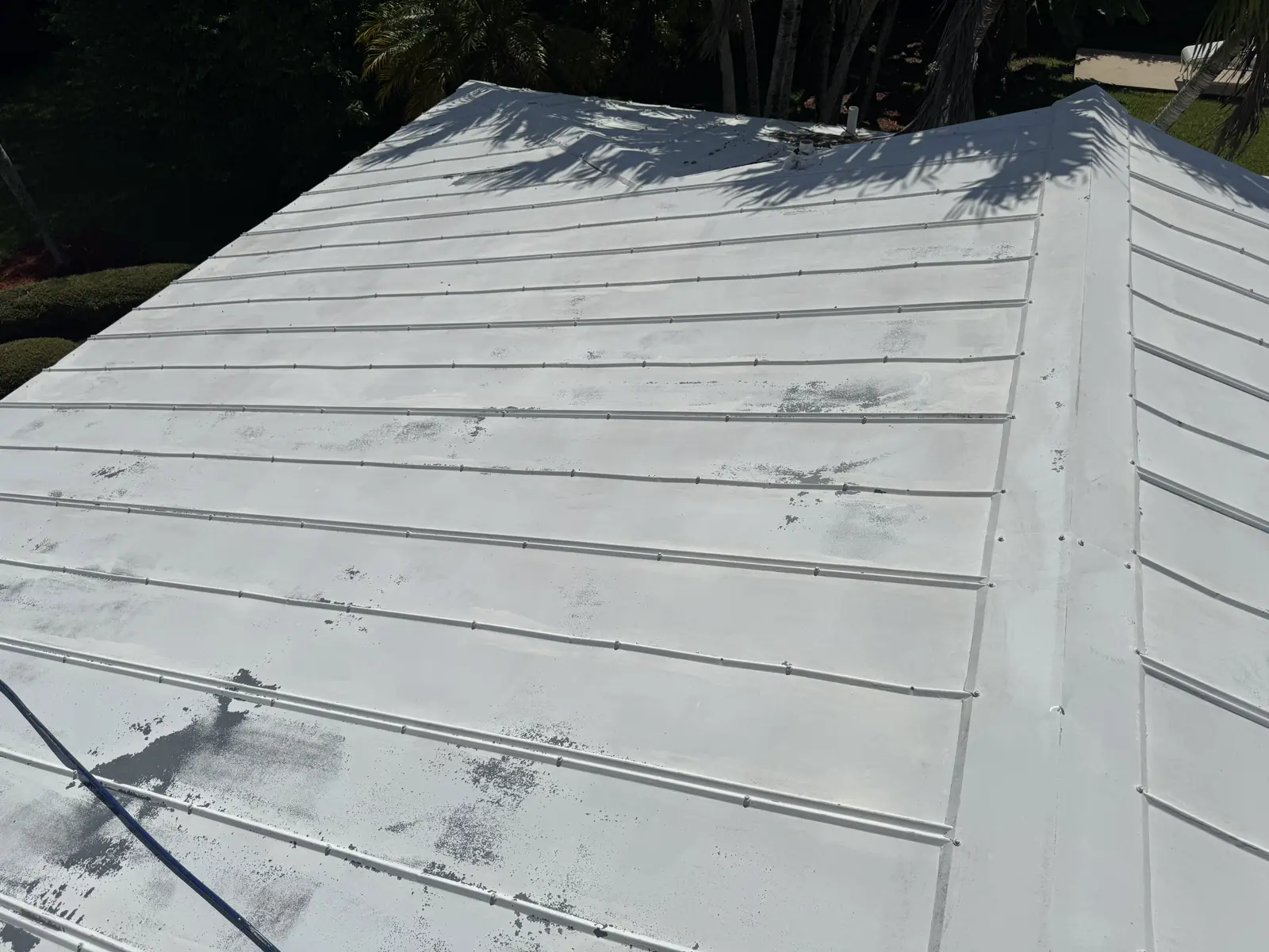White Metal Roof Coating Restoration, roof coating project photo 147