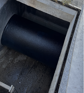 Final inspection of a completed home waterproofing system